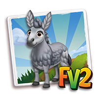 Donkey Adult Siciliangrey, , Bert just raised a Prized Sicilian Grey Donkey!, Bert has finished training his Prized Sicilian Grey Donkey in FarmVille 2! Grab an extra milk to feed new baby animals!